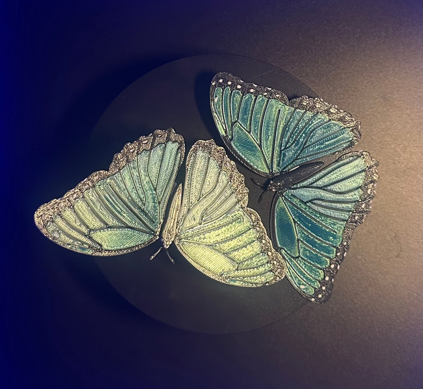 Fridge Magnet Iridescent Blue Morpho Butterfly